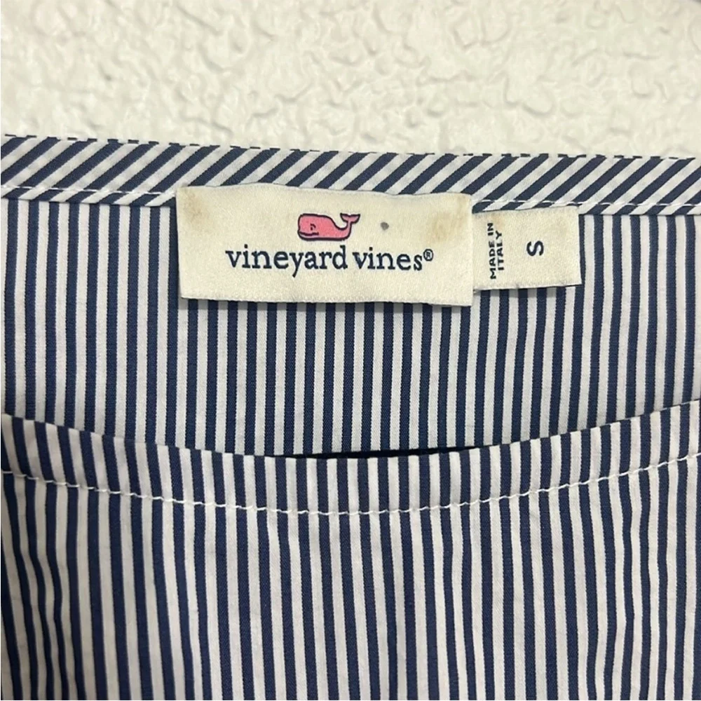 Vineyard Vines Smocked Waist Fit & Flare Striped Dress - Picture 12 of 12